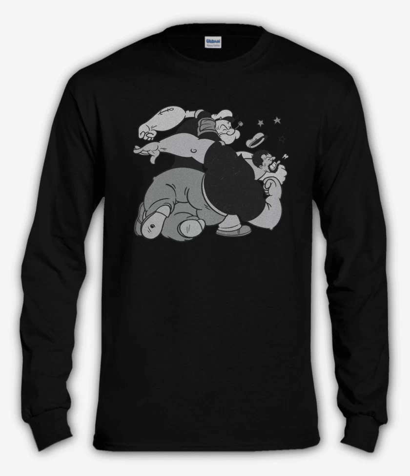 Polera manga larga Negro de Mangazo al Brutus