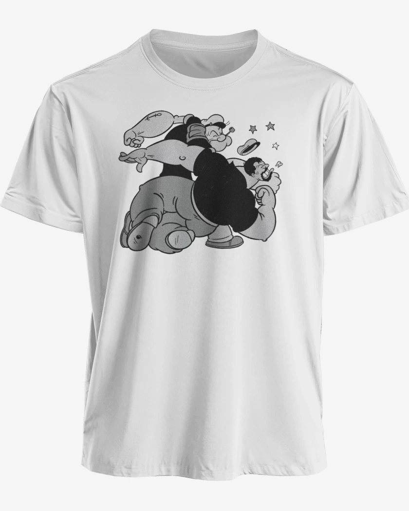 Polera premium Blanco de Mangazo al Brutus