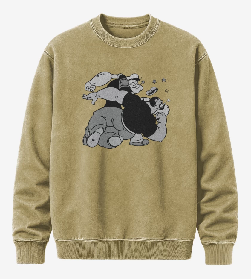 Poleron Polo Acid Wash Beige de Mangazo al Brutus