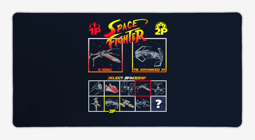 Mouse pad Gamer Azul Marino de Space fighter