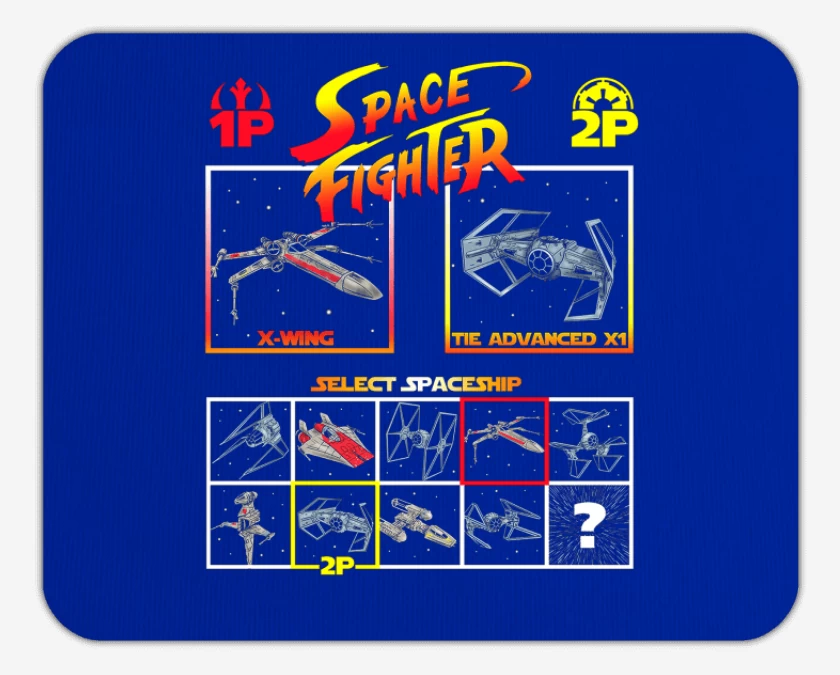 Mousepad Azul Marino de Space fighter