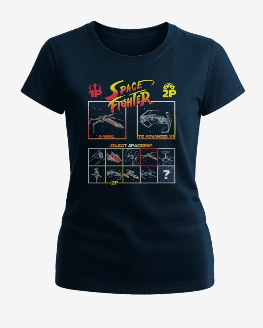 Polera de Mujer Azul Marino de Space fighter
