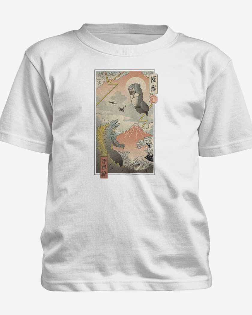 Polera de niño Blanco de Godzilla vs Kong