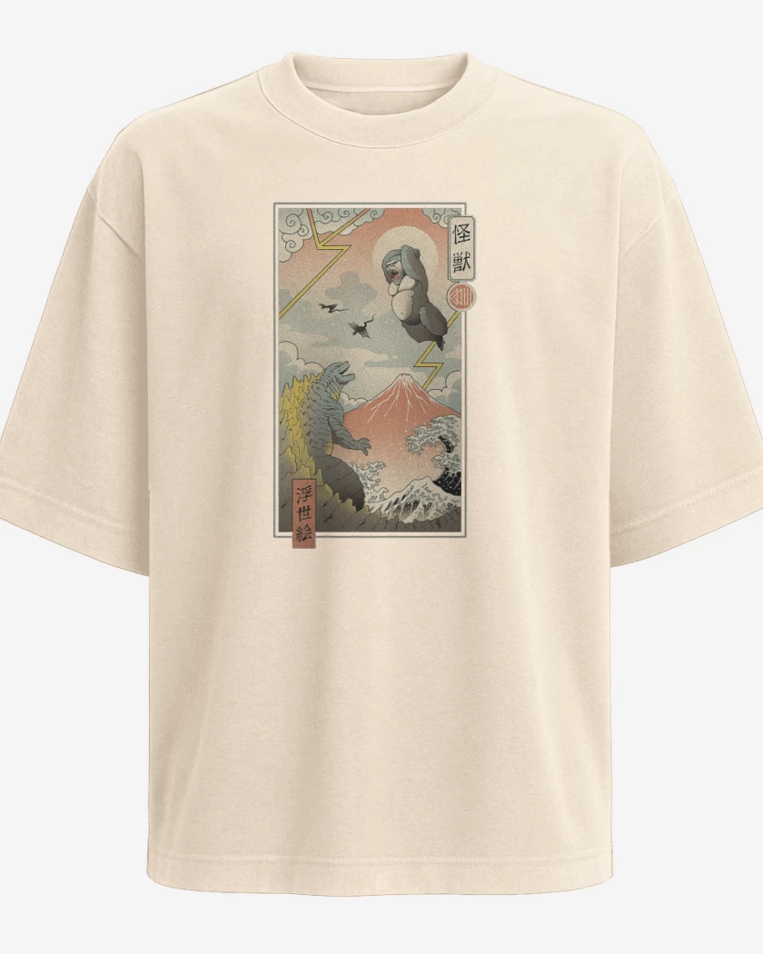 Polera Oversize Beige de Godzilla vs Kong