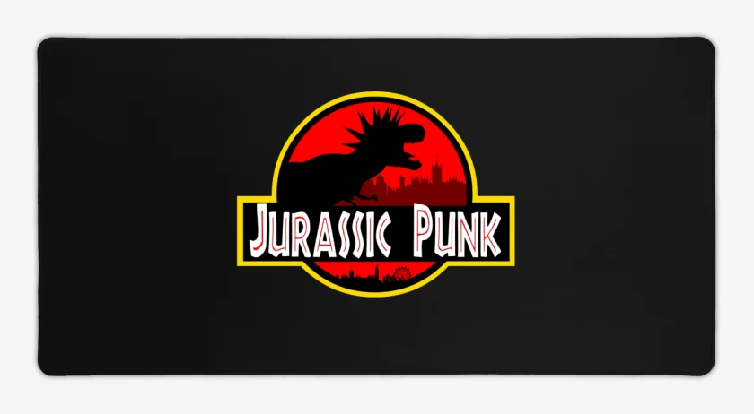 Mouse pad Gamer Negro de Jurassic Punk