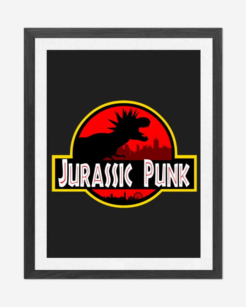 Cuadro decorativo Negro de Jurassic Punk