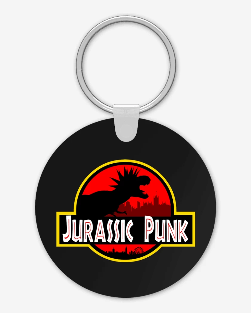 Llavero Negro de Jurassic Punk