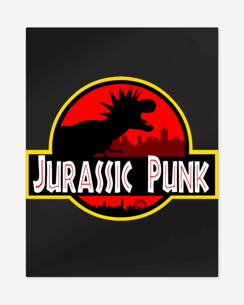 Print metalico Negro de Jurassic Punk