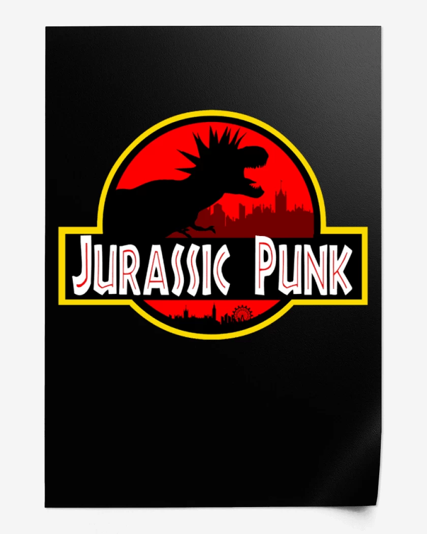 Print Negro de Jurassic Punk