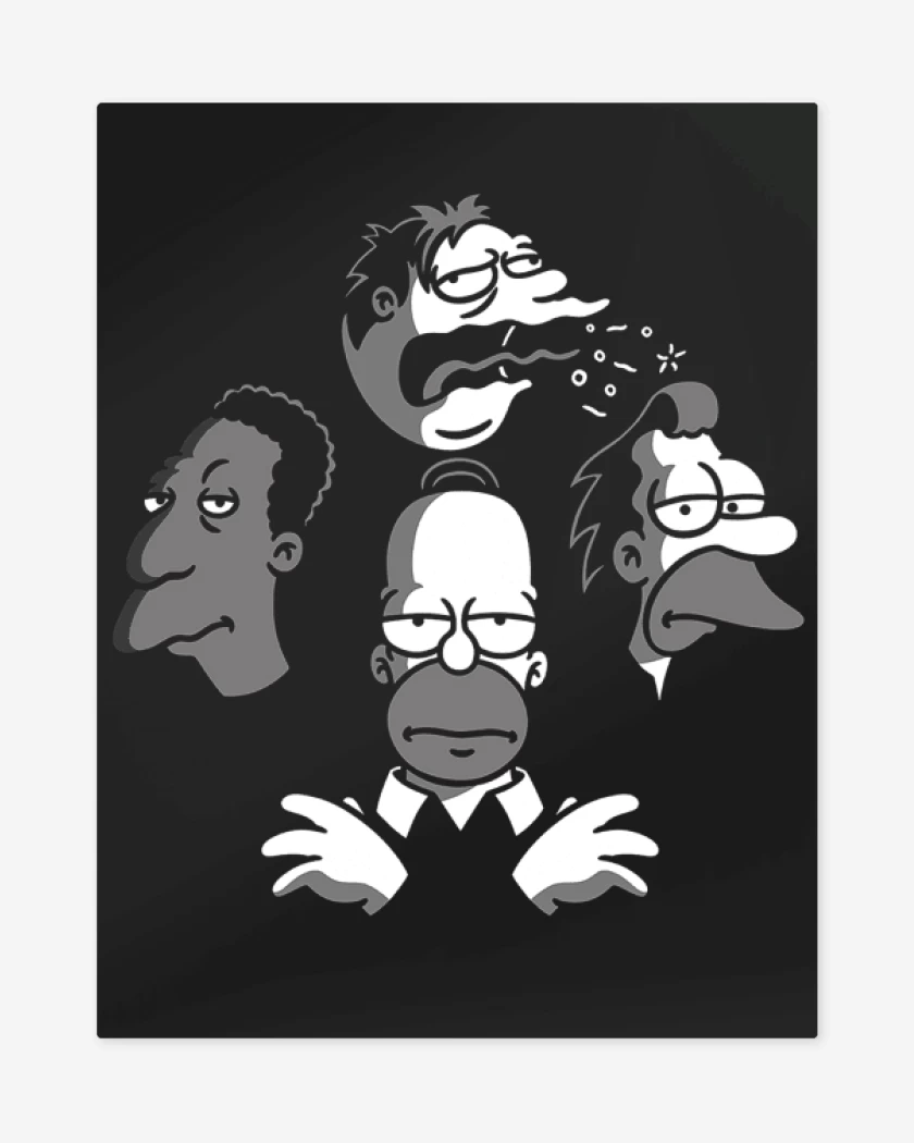 Print metalico Negro de Bar de Moe rhapsody