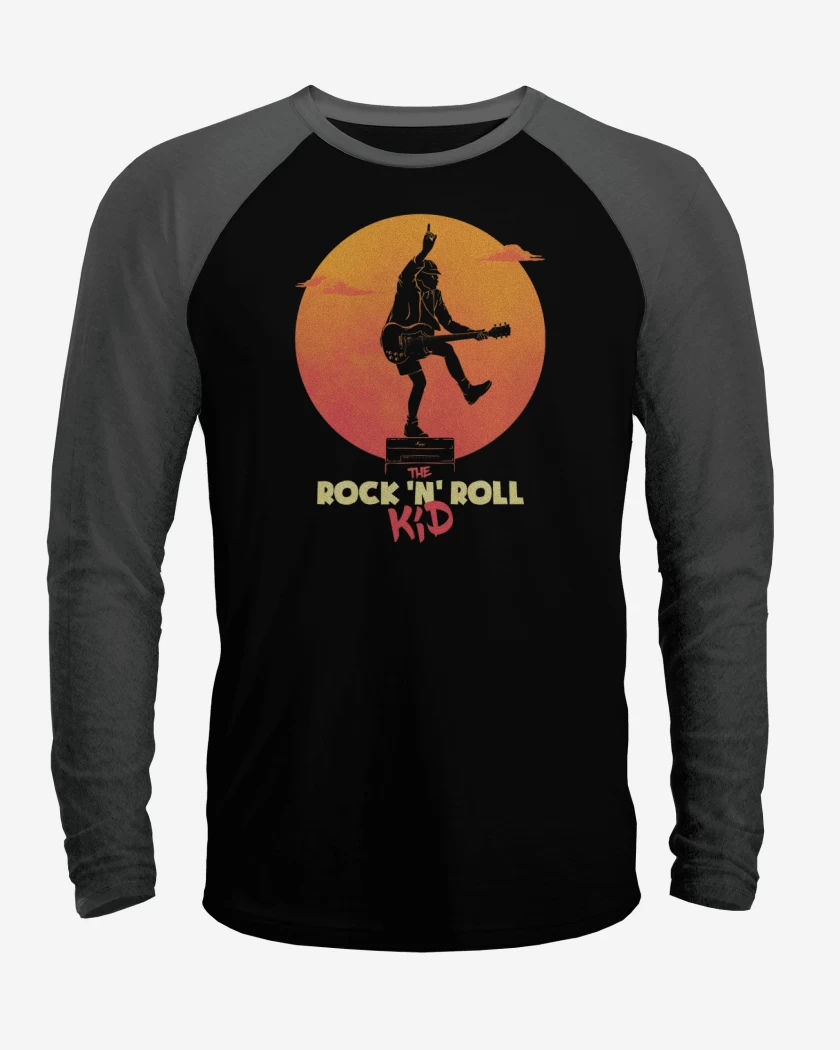 Polera Raglan Angus el chico Rock n roll