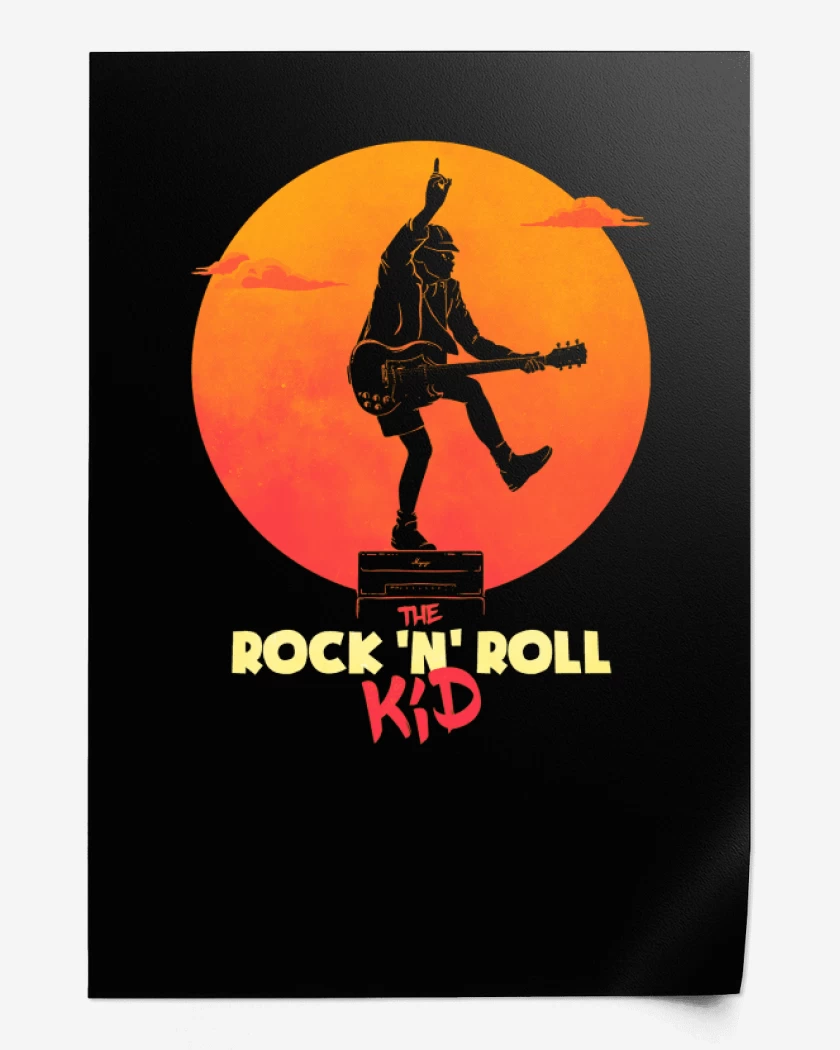 Print Angus el chico Rock n roll