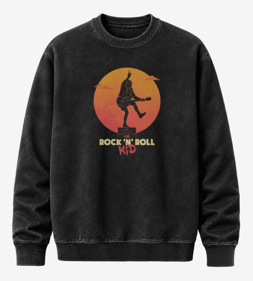 Poleron Polo Acid Wash Angus el chico Rock n roll