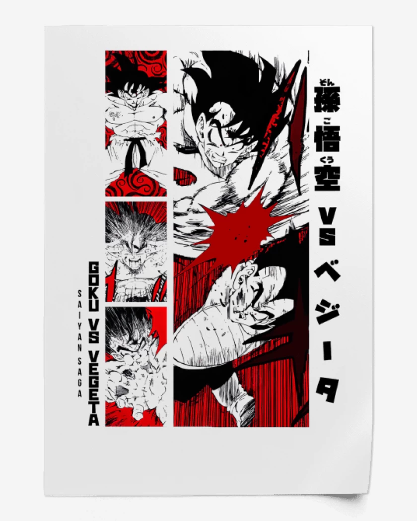Print Blanco de Goku vs Vegeta