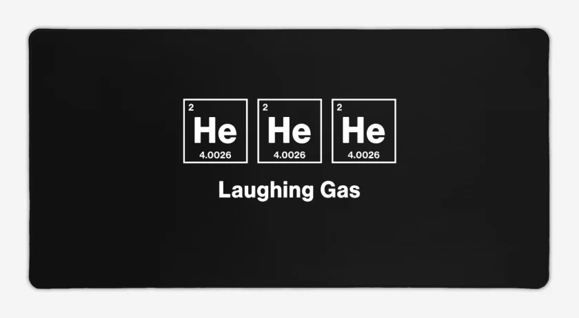 Mouse pad Gamer Negro de La risa gaseosa