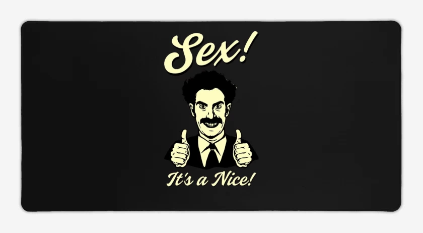 Mouse pad Gamer Negro de Borat