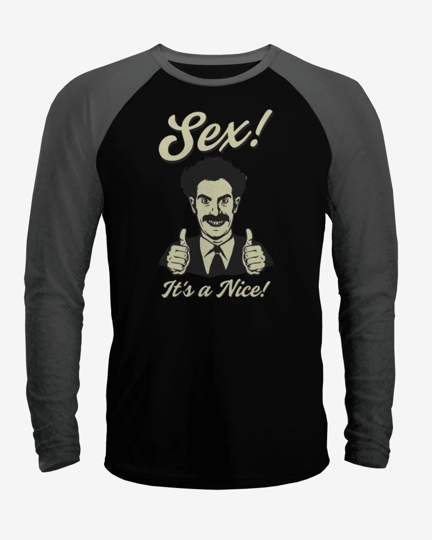 Polera Raglan Negro / Negro Heather de Borat