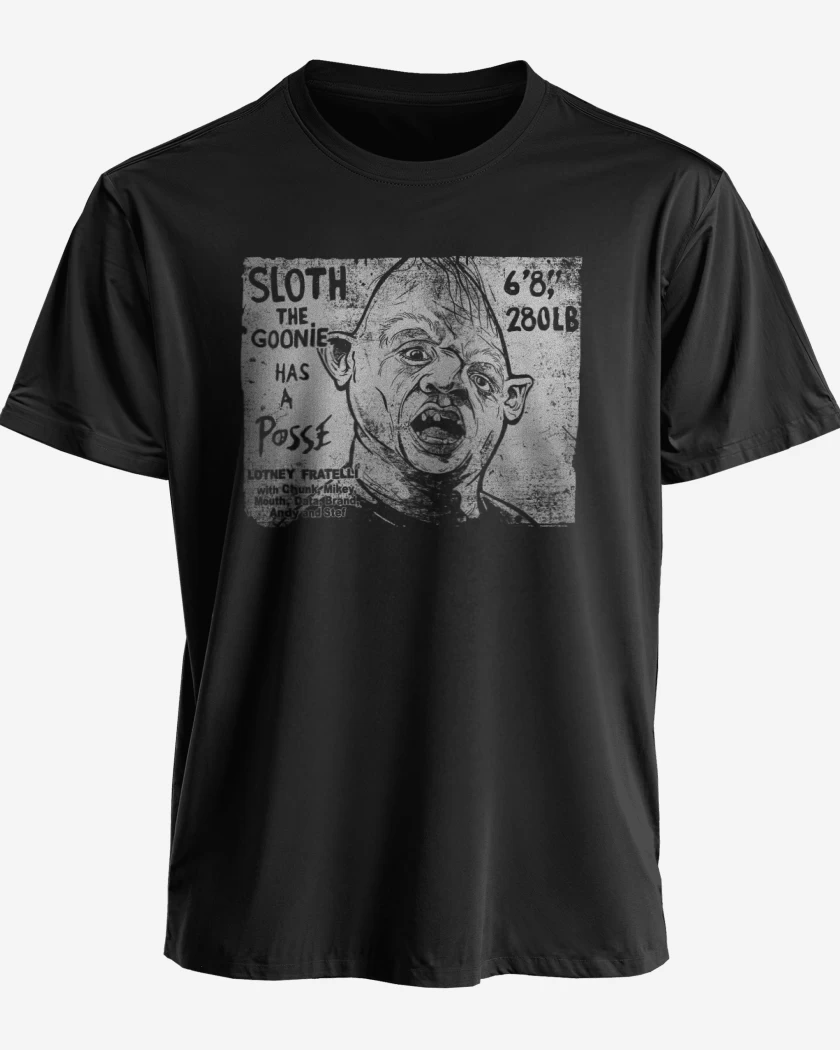 Polera Negro de Sloth goonies