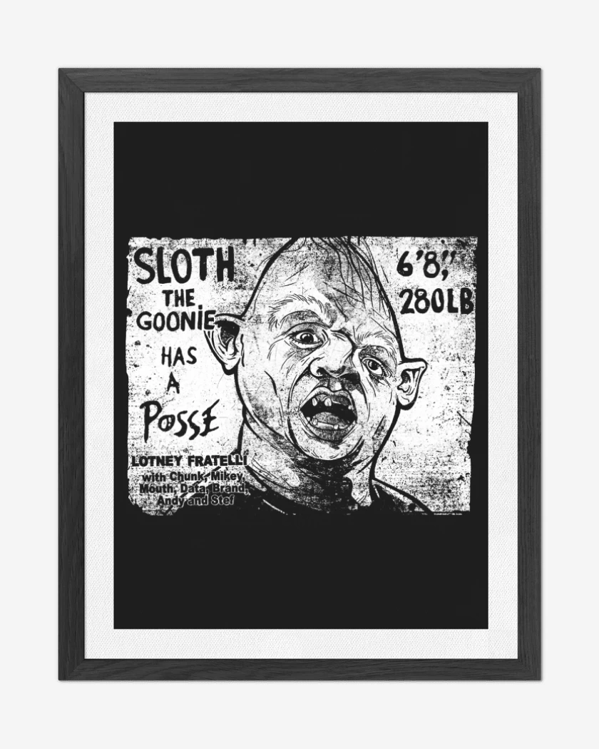 Cuadro decorativo Negro de Sloth goonies