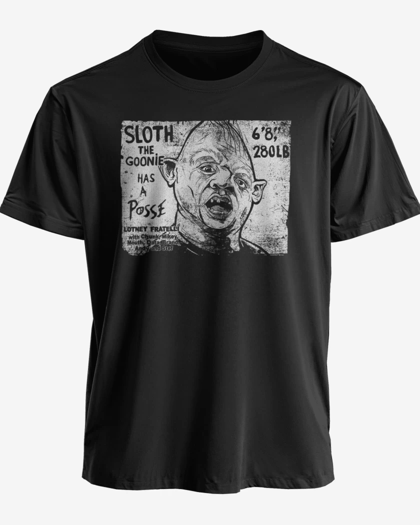 Polera premium Negro de Sloth goonies