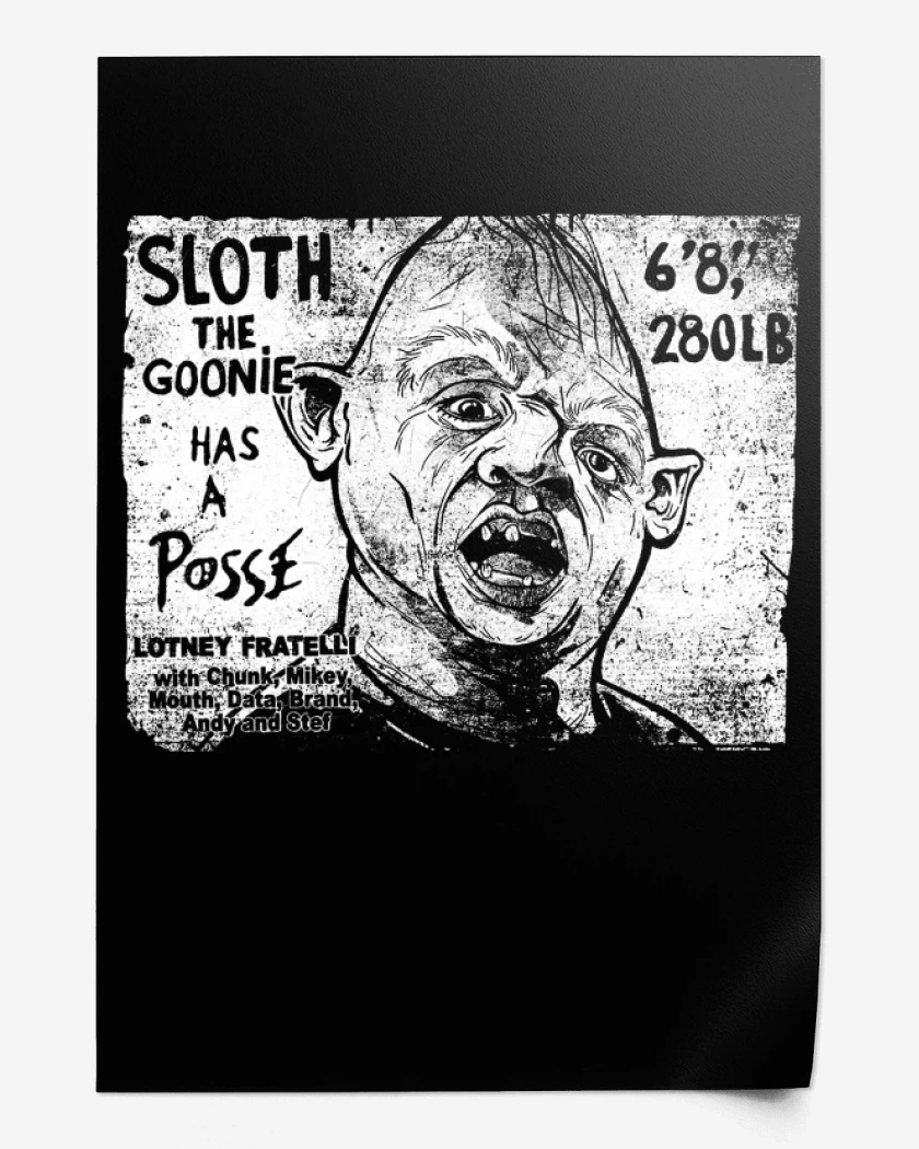 Print Negro de Sloth goonies