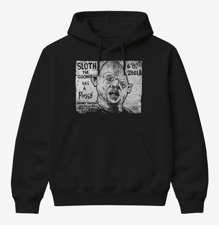Poleron Canguro básico Negro de Sloth goonies