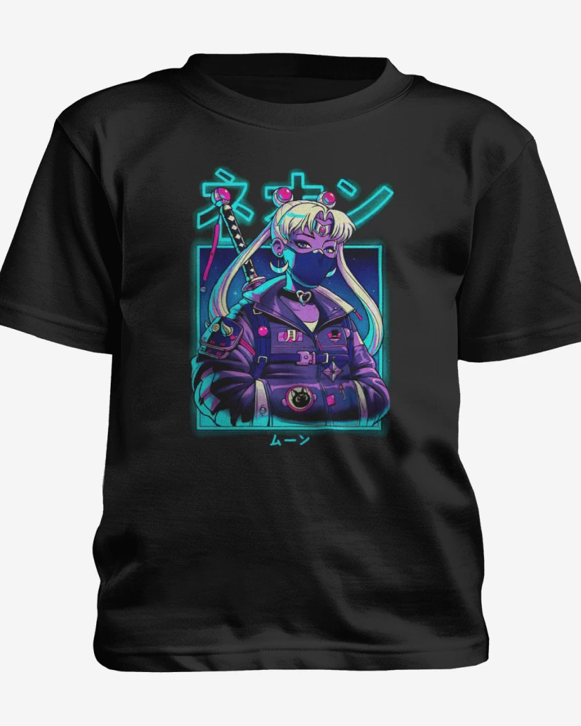 Polera de niño Negro de Moon girl