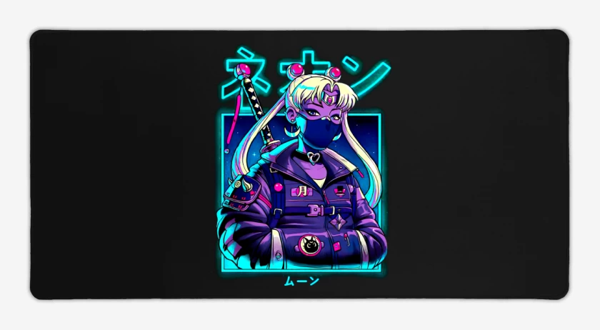 Mouse pad Gamer Negro de Moon girl