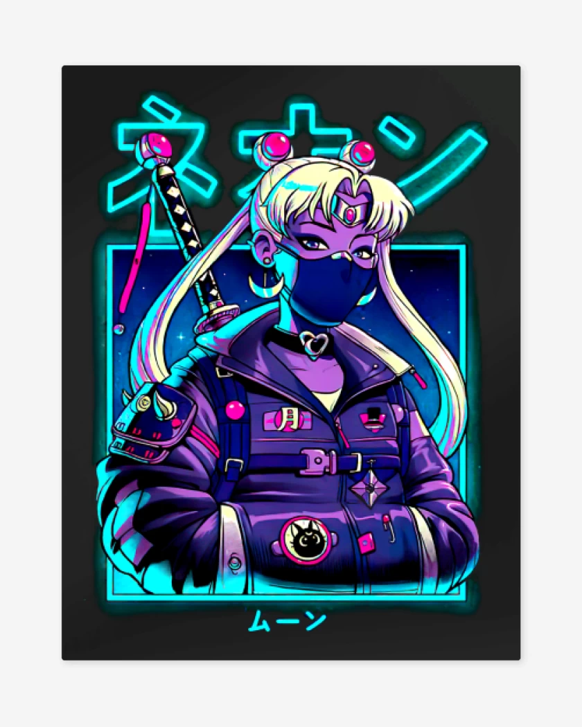 Print metalico Negro de Moon girl