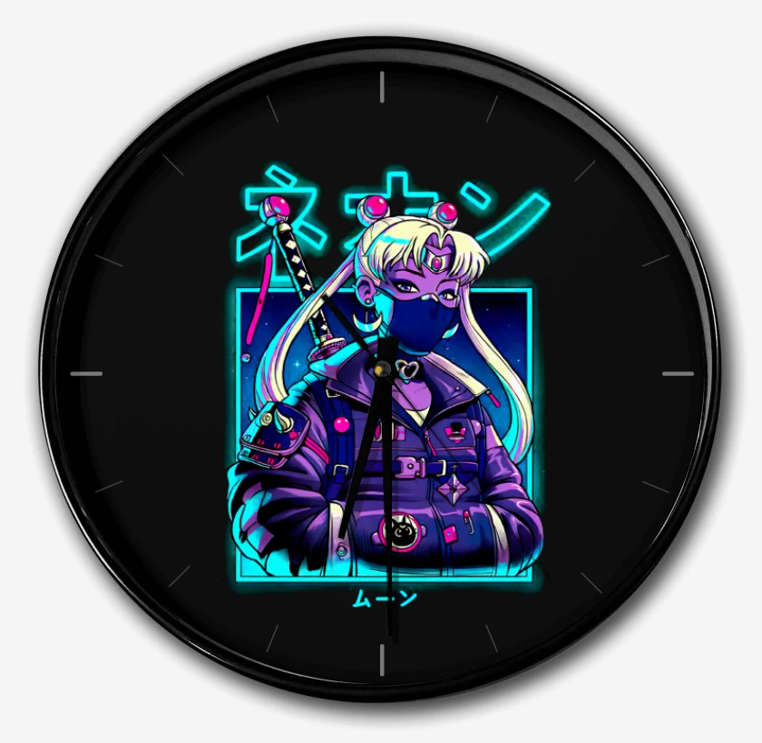 Reloj Negro de Moon girl