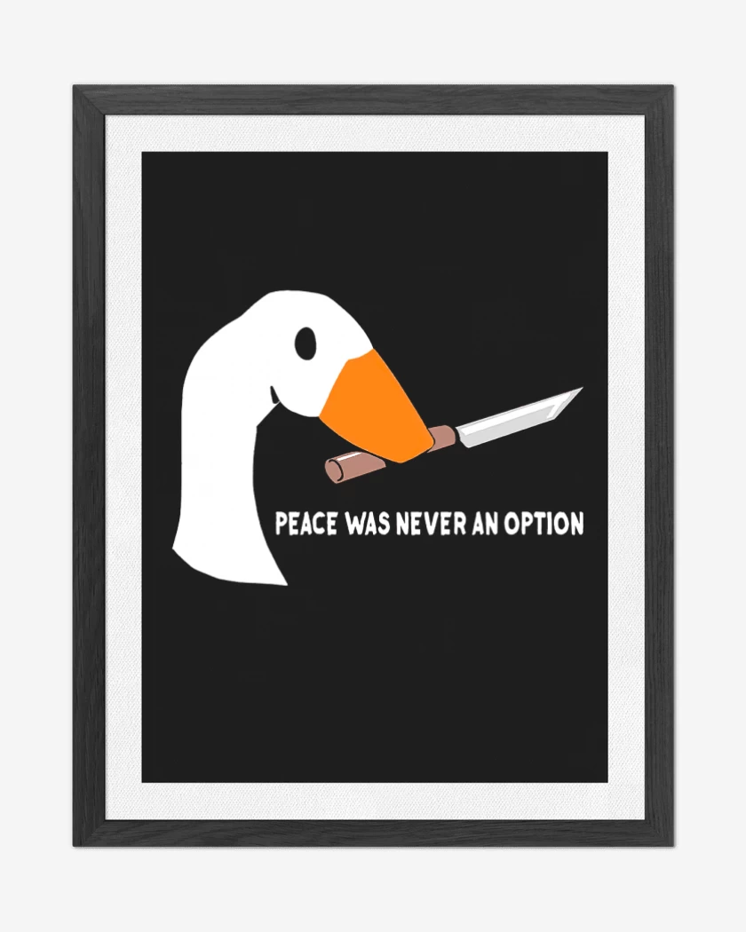 Cuadro decorativo peace was never an option