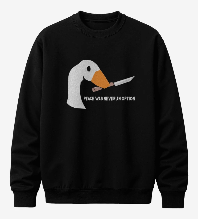 Poleron polo Negro de peace was never an option
