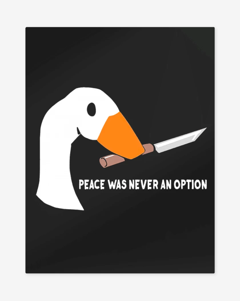 Print metalico Negro de peace was never an option
