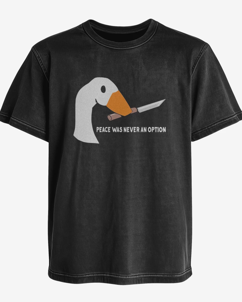 Polera desgastada Negro de peace was never an option