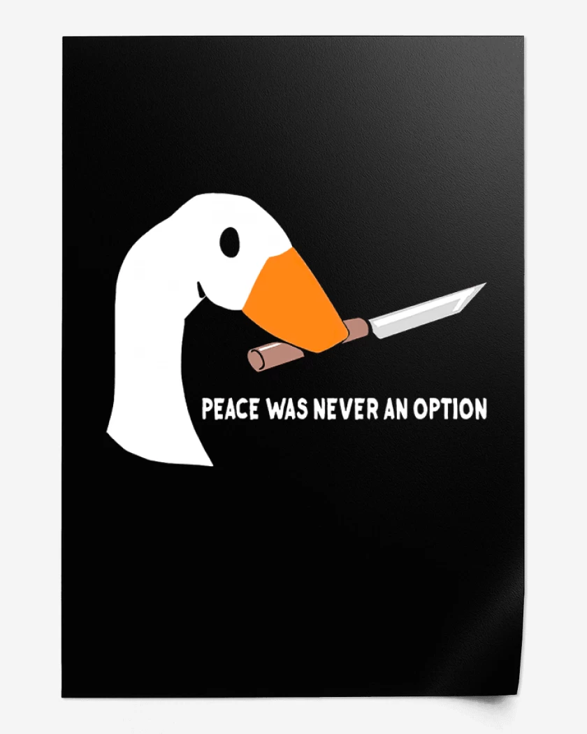 Print peace was never an option