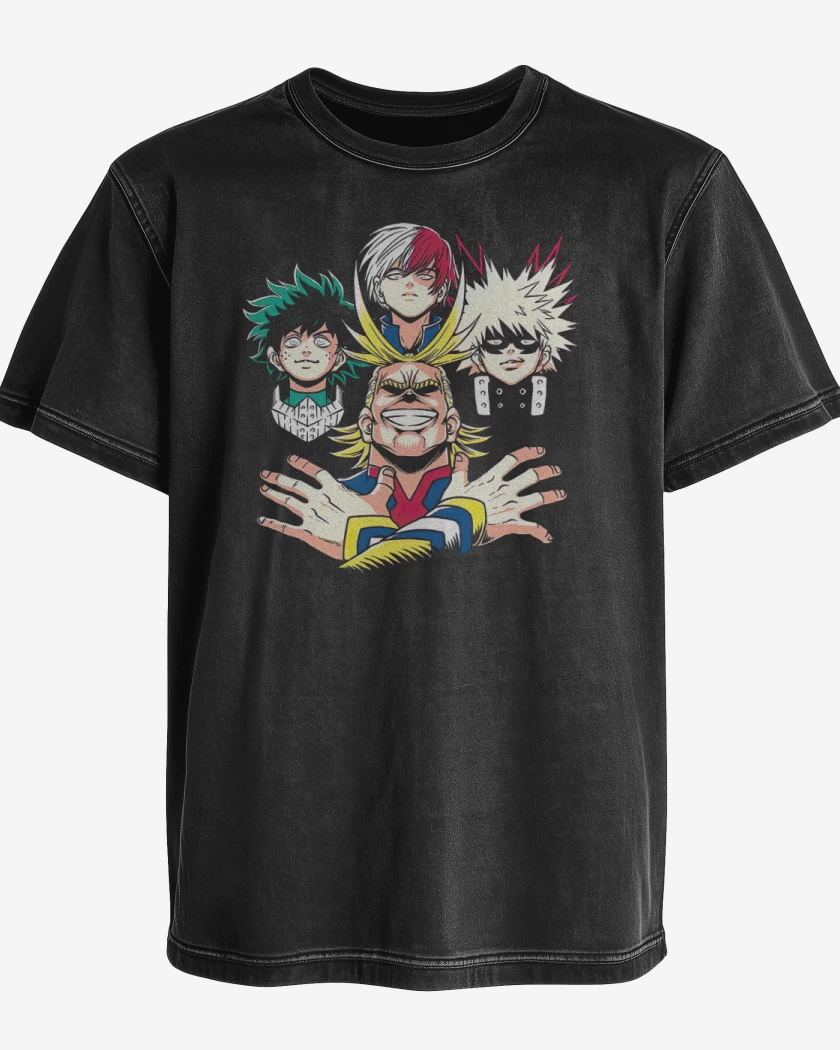 Polera desgastada Negro de Academia Rhapsody