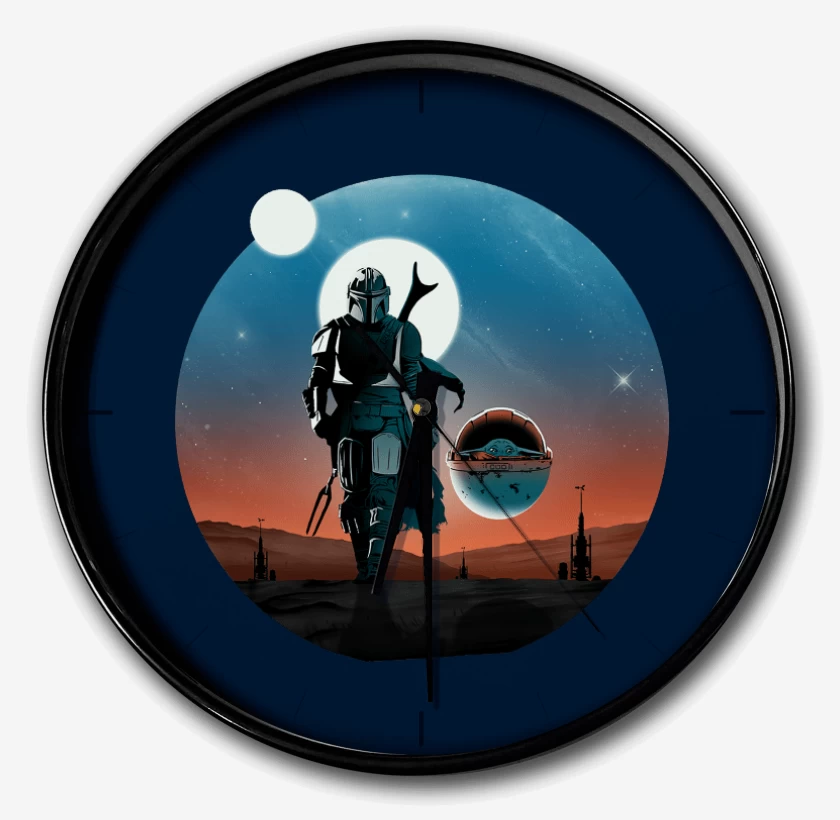 Reloj Azul Marino de El Mandalorian y el Yodita