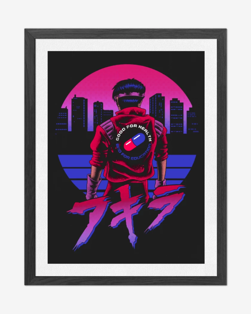 Cuadro decorativo Negro de Retro Akira