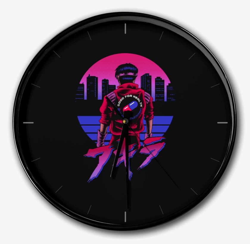 Reloj Negro de Retro Akira