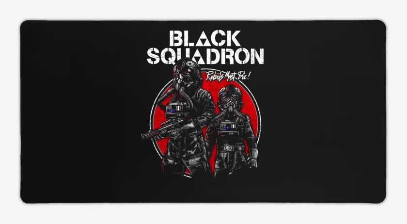 Mouse pad Gamer Negro de Black squadron