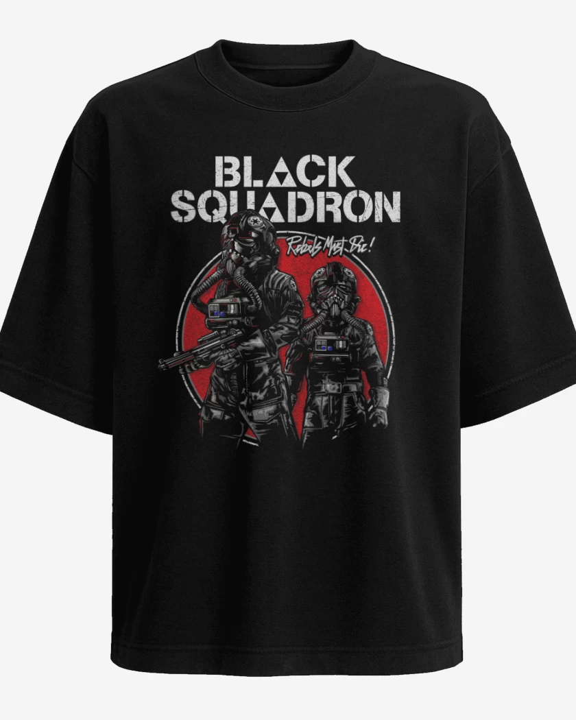 Polera Oversize Negro de Black squadron