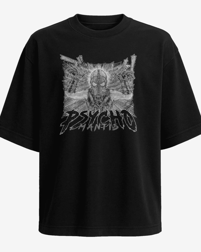 Polera Oversize Negro de Psycho mantis
