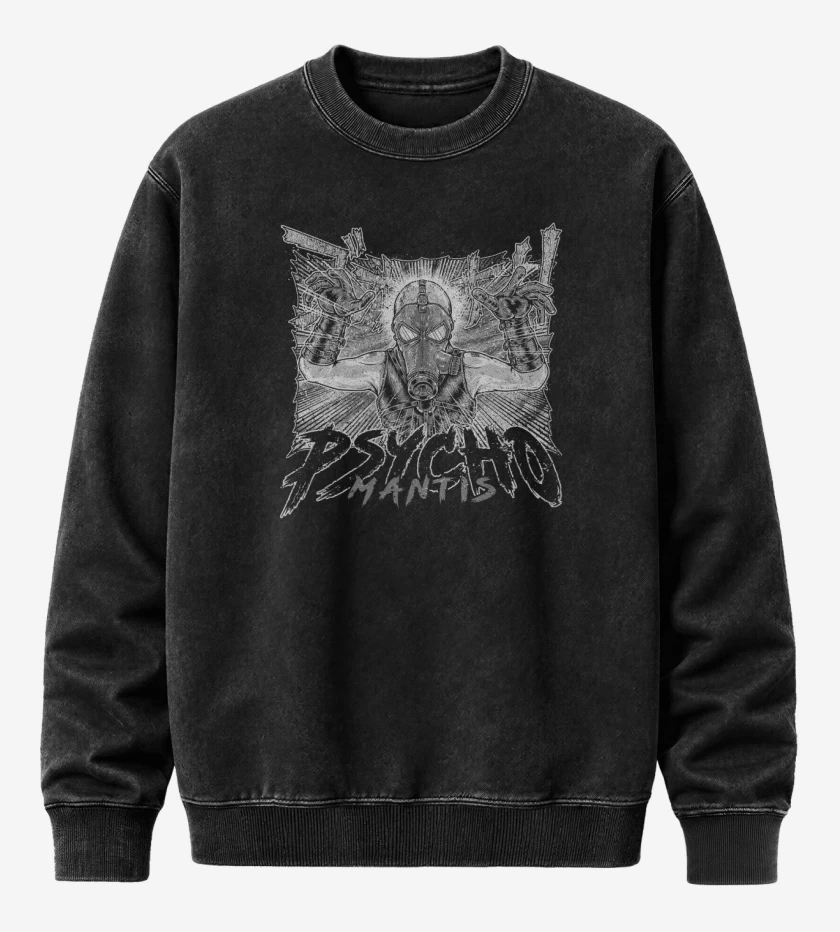 Poleron Polo Acid Wash Negro de Psycho mantis