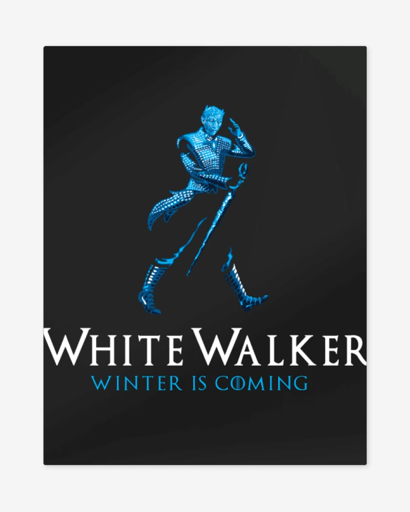 Print metalico Negro de Johnny White Walker