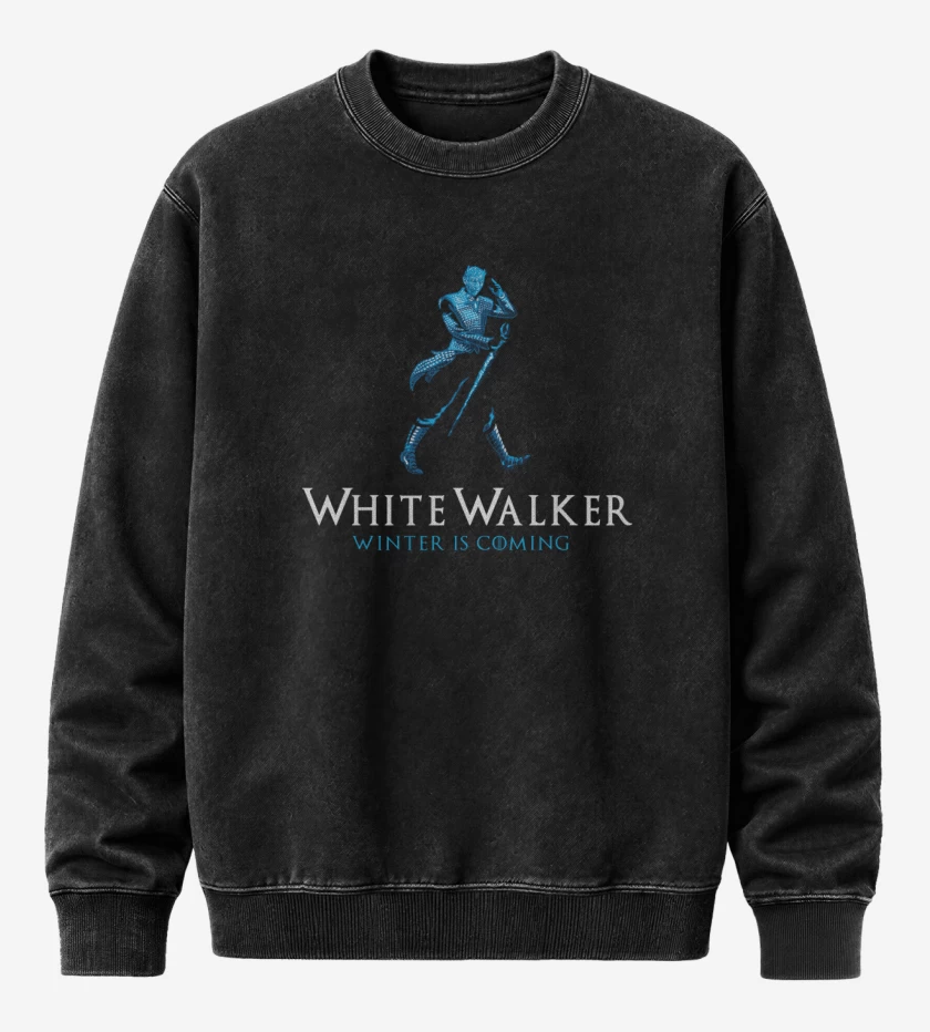 Poleron Polo Acid Wash Negro de Johnny White Walker