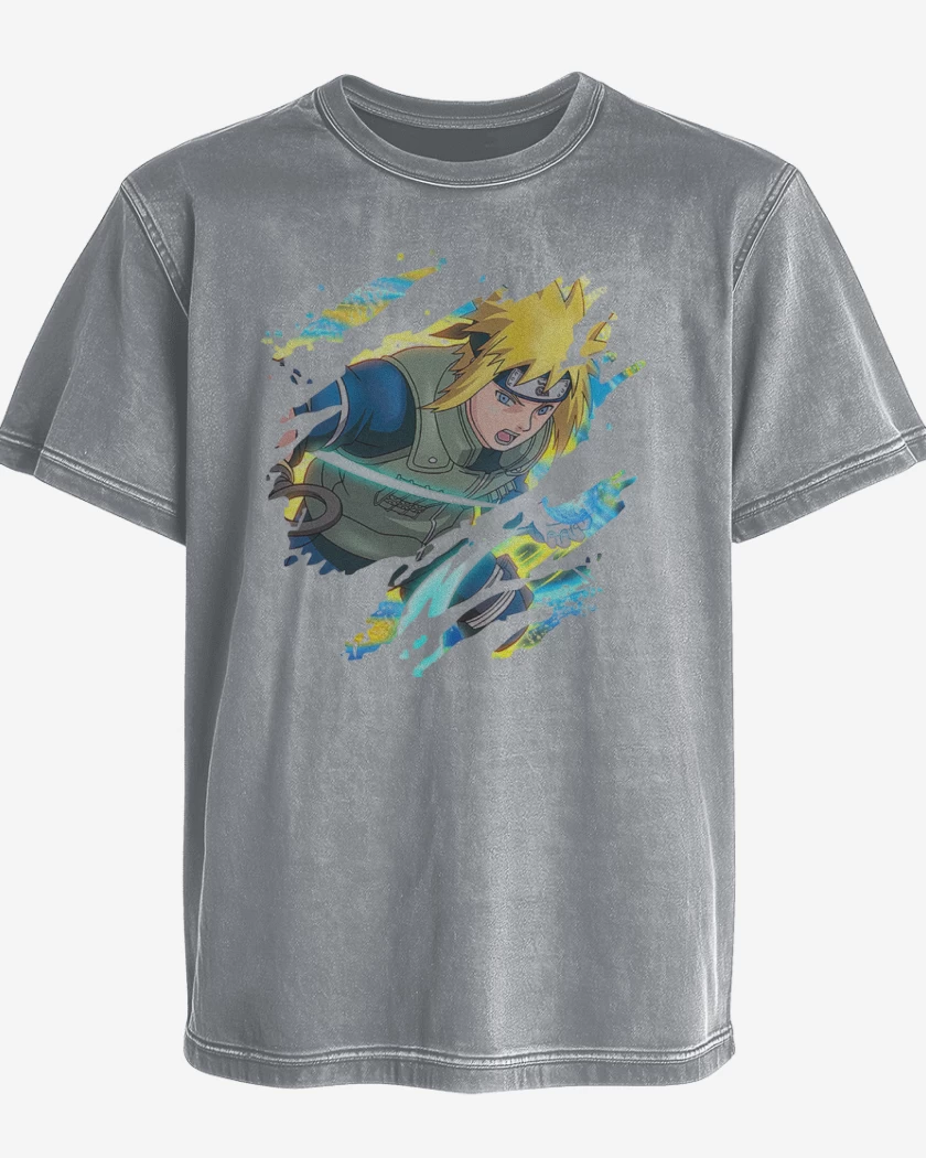 Polera desgastada Gris Melange de Minato