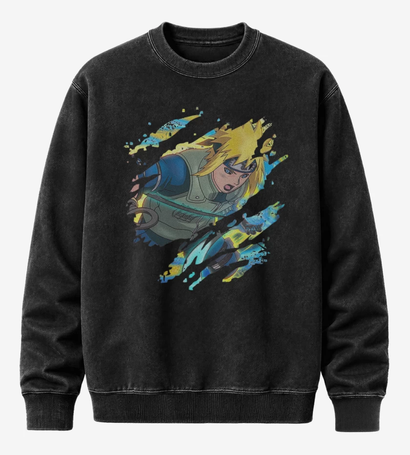 Poleron Polo Acid Wash Negro de Minato