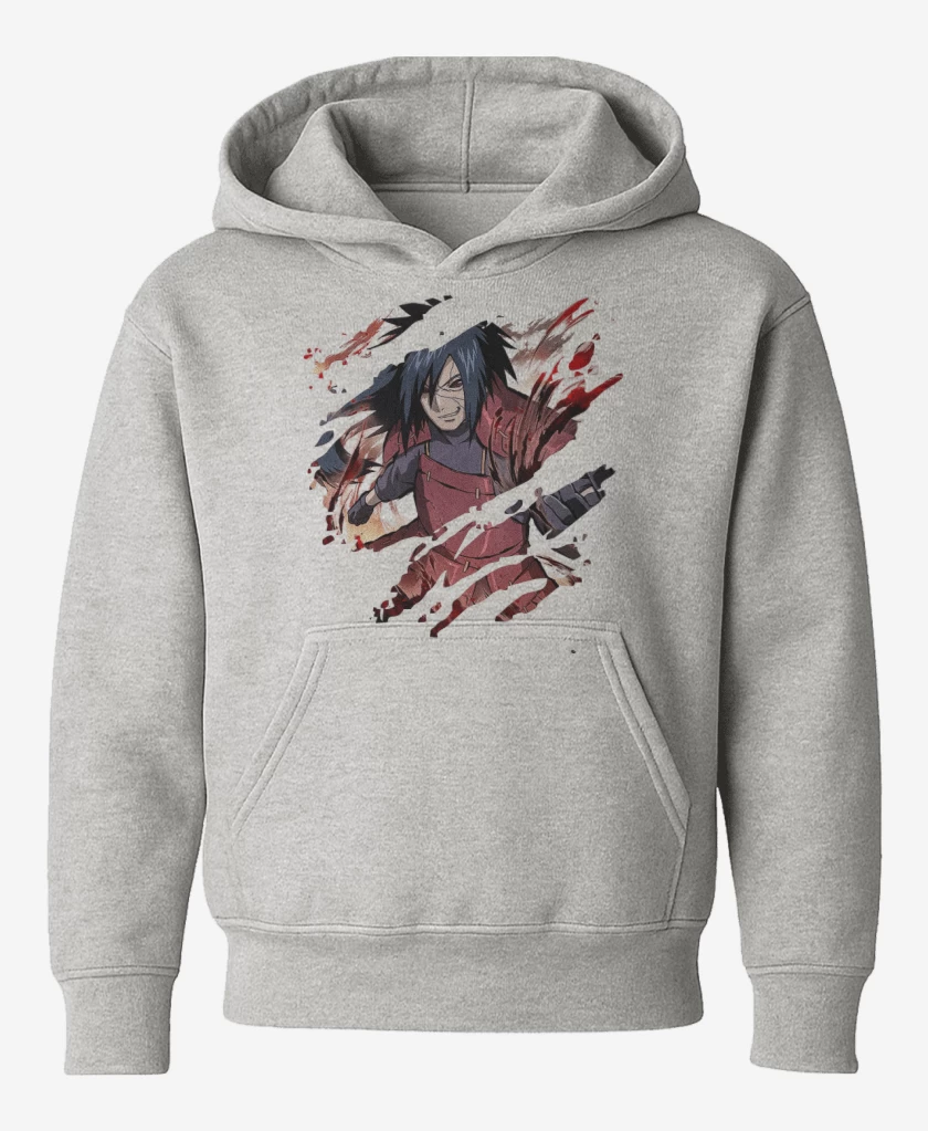 Poleron de niño Gris Melange de Madara Uchiha