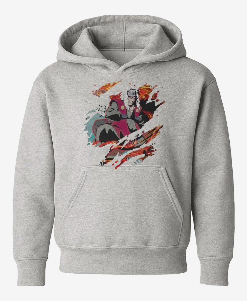 Poleron de niño Gris Melange de Jiraiya