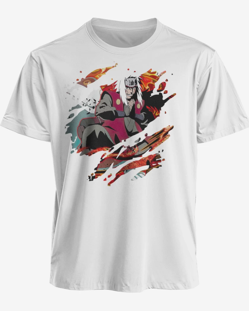 Polera premium Blanco de Jiraiya